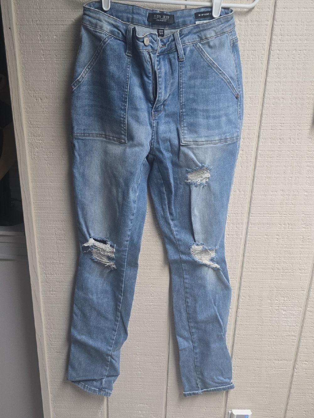 LC Lauren Conrad Light Blue Distressed Boyfriend Jeans